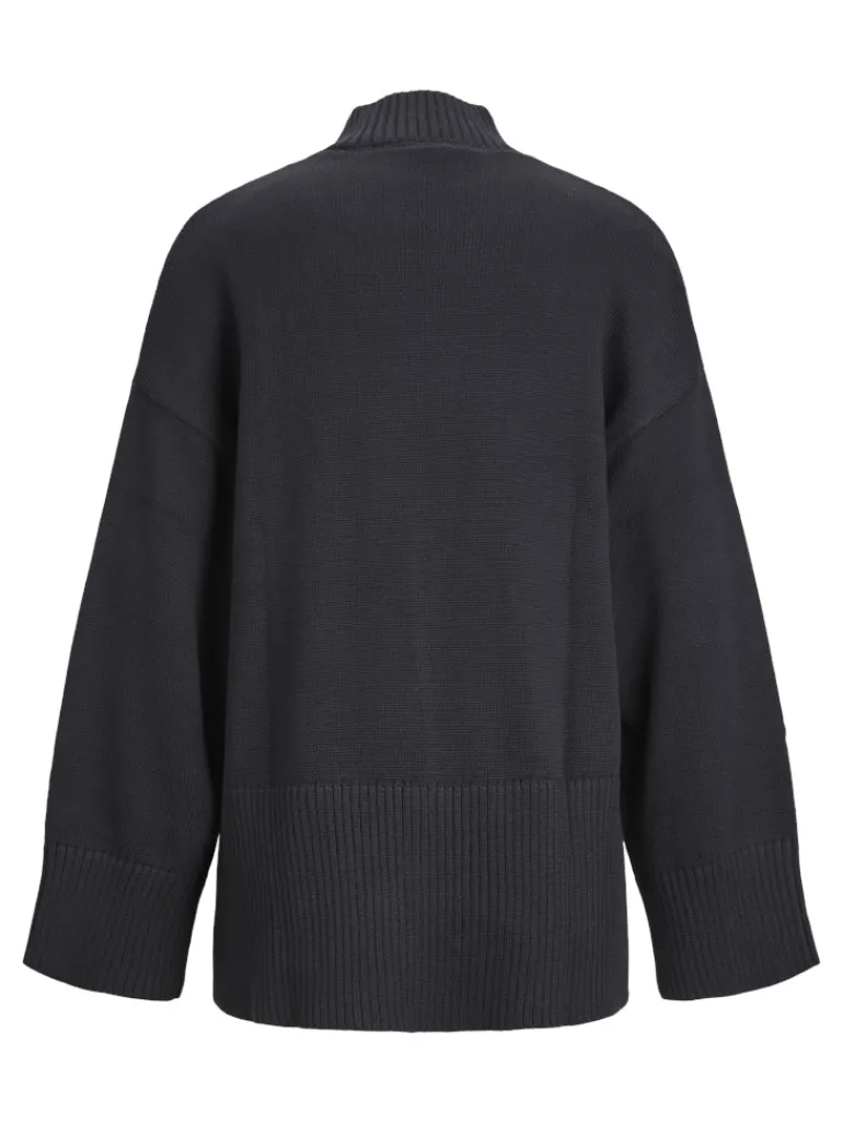JXSIANA TWIST HIGH NECK KNIT NOOS black