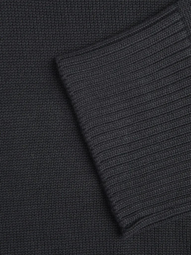 JXSIANA TWIST HIGH NECK KNIT NOOS black