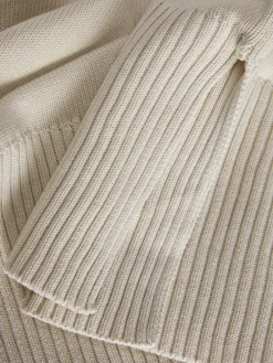 JXSIANA TWIST HIGH NECK KNIT NOOS bone white