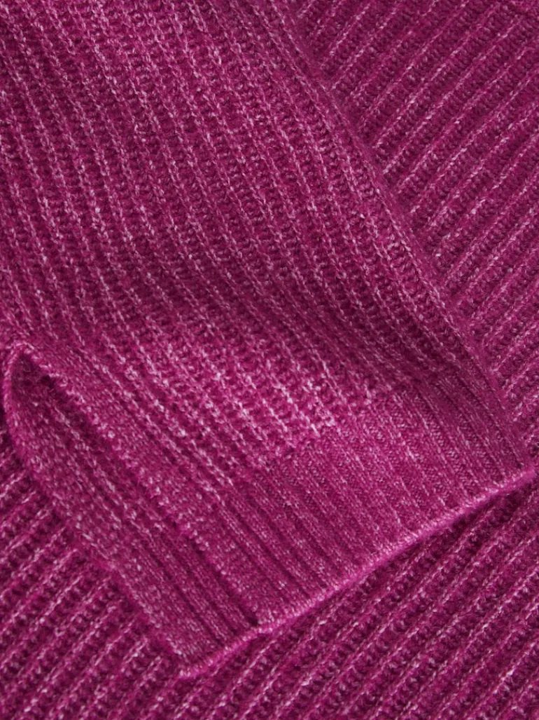 JXSIGGA DIVERSE CREW NECK KNIT SN fuchsia red