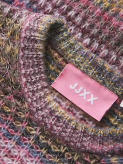 JXSIMONE SPACE DYE CREW NECK KNIT SN cabernet