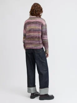 JXSIMONE SPACE DYE CREW NECK KNIT SN cabernet