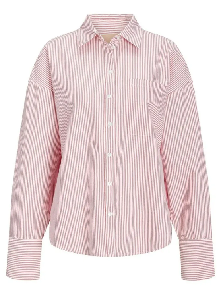 JXSIVA OXFORD LS SHIRT WVN fiery red