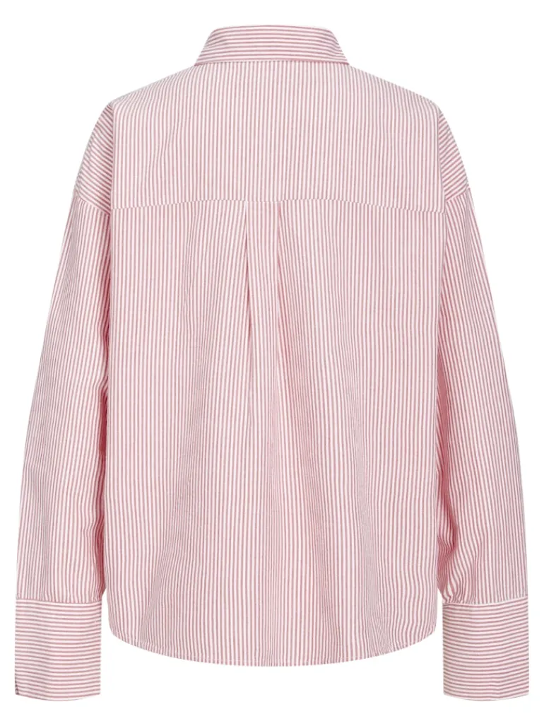 JXSIVA OXFORD LS SHIRT WVN fiery red