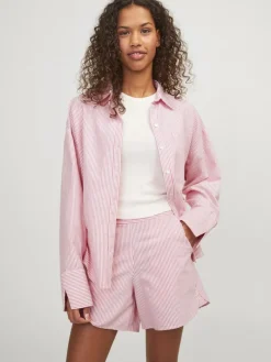 JXSIVA OXFORD LS SHIRT WVN fiery red