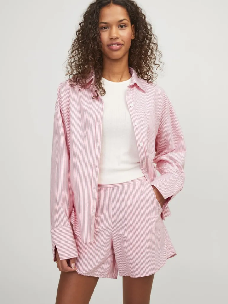 JXSIVA OXFORD LS SHIRT WVN fiery red