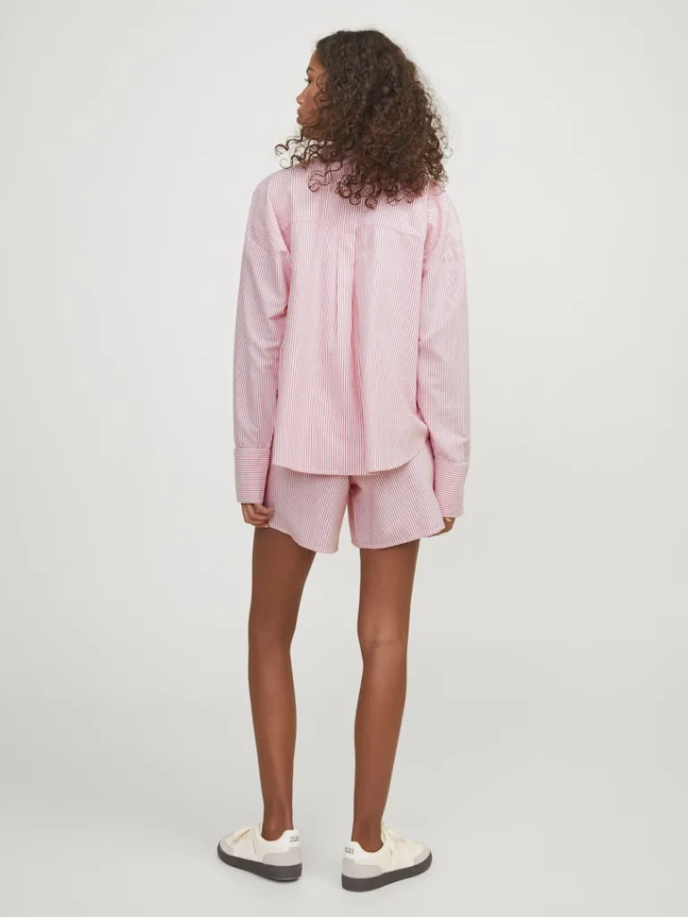 JXSIVA OXFORD LS SHIRT WVN fiery red