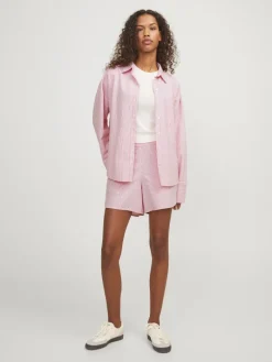 JXSIVA OXFORD LS SHIRT WVN fiery red