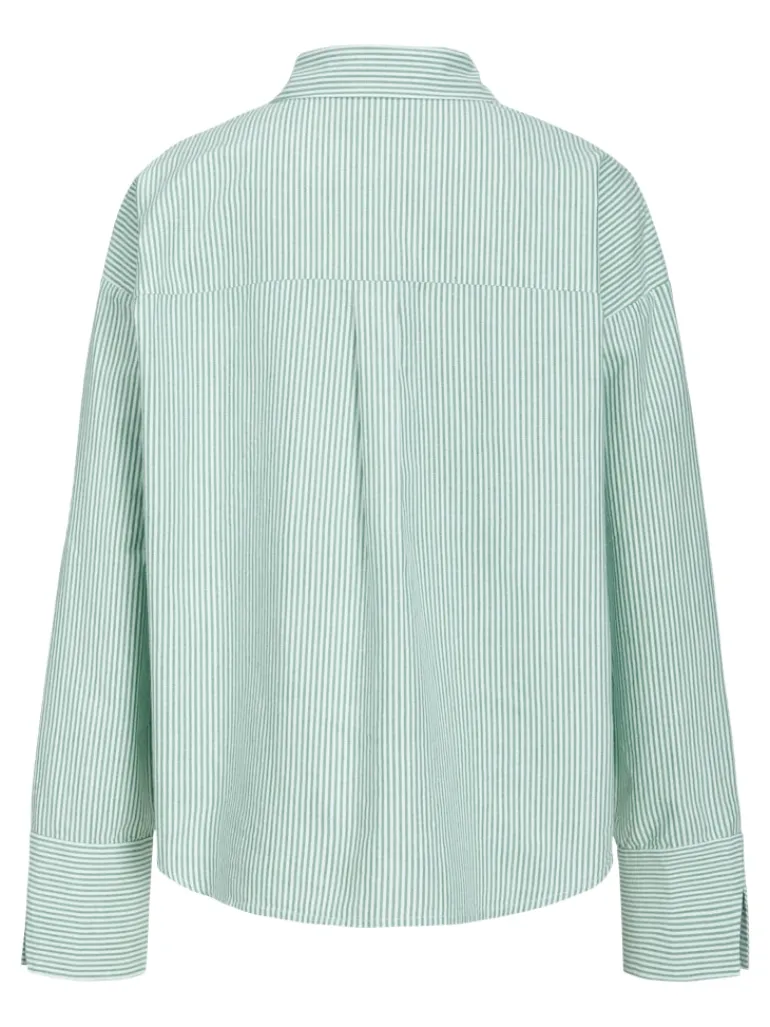 JXSIVA OXFORD LS SHIRT WVN grayed jade