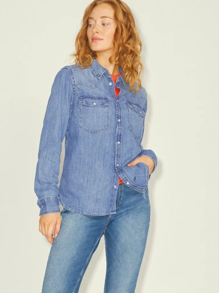 JXSOPHI LS DENIM SHIRT NOOS medium blue denim