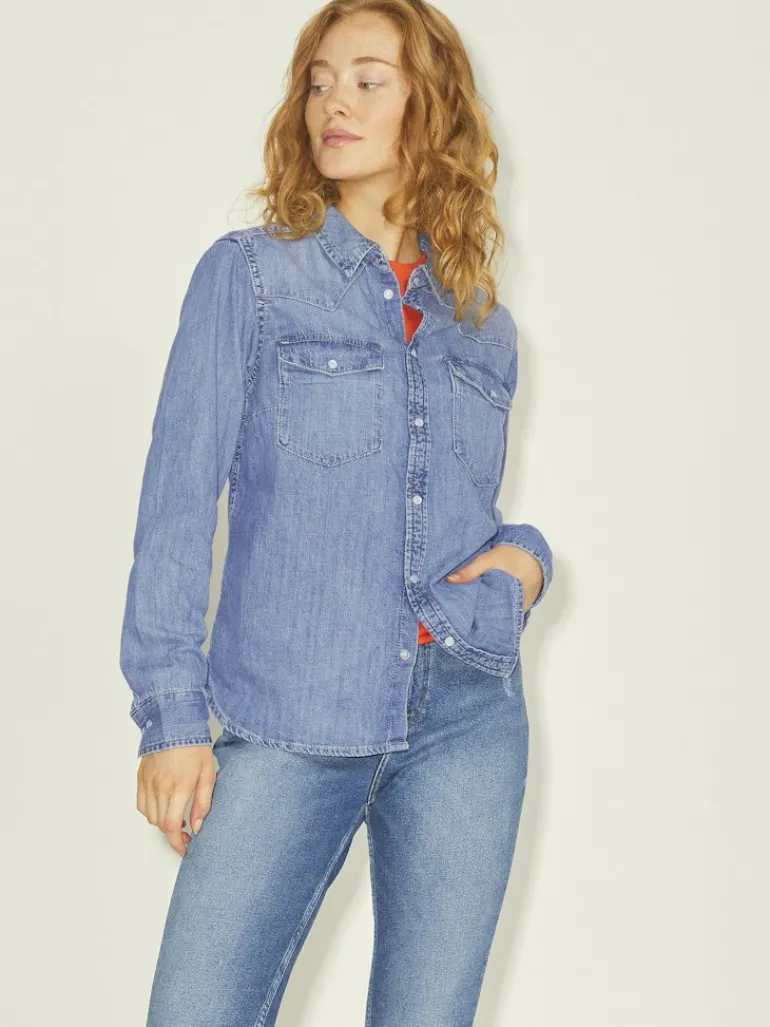 JXSOPHI LS DENIM SHIRT NOOS medium blue denim