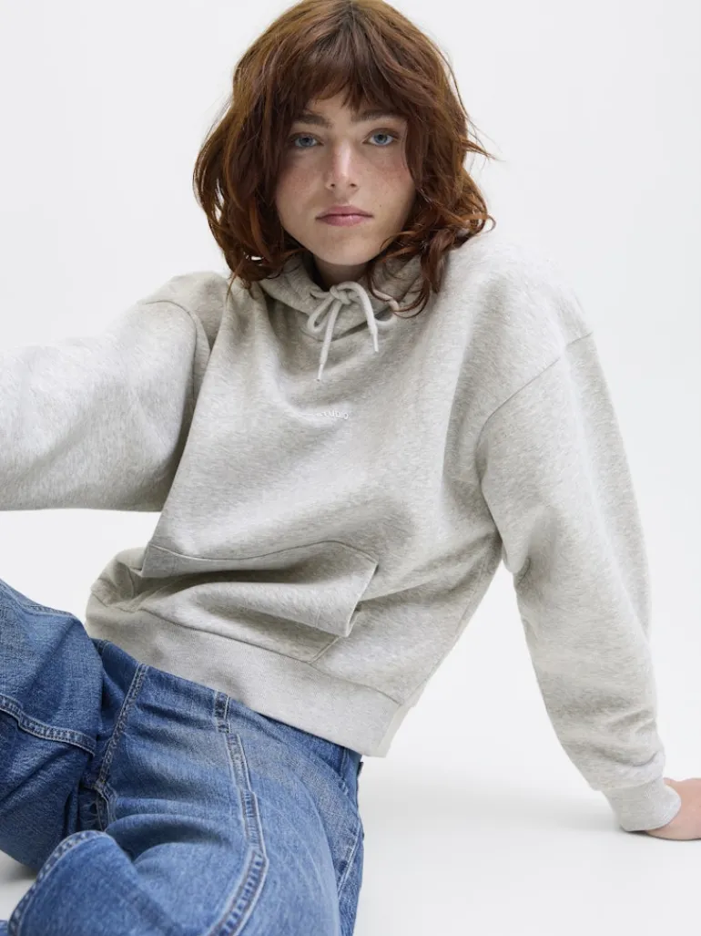 JXSTUDIO VESTERBRO LS RLX HOOD SWT NOOS light grey melange