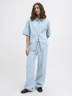 JXSURA WIDE MW JEANS DNM light blue denim