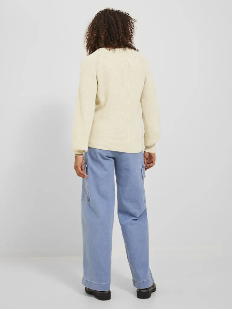 JXTILDE CREW NECK KNIT bone white