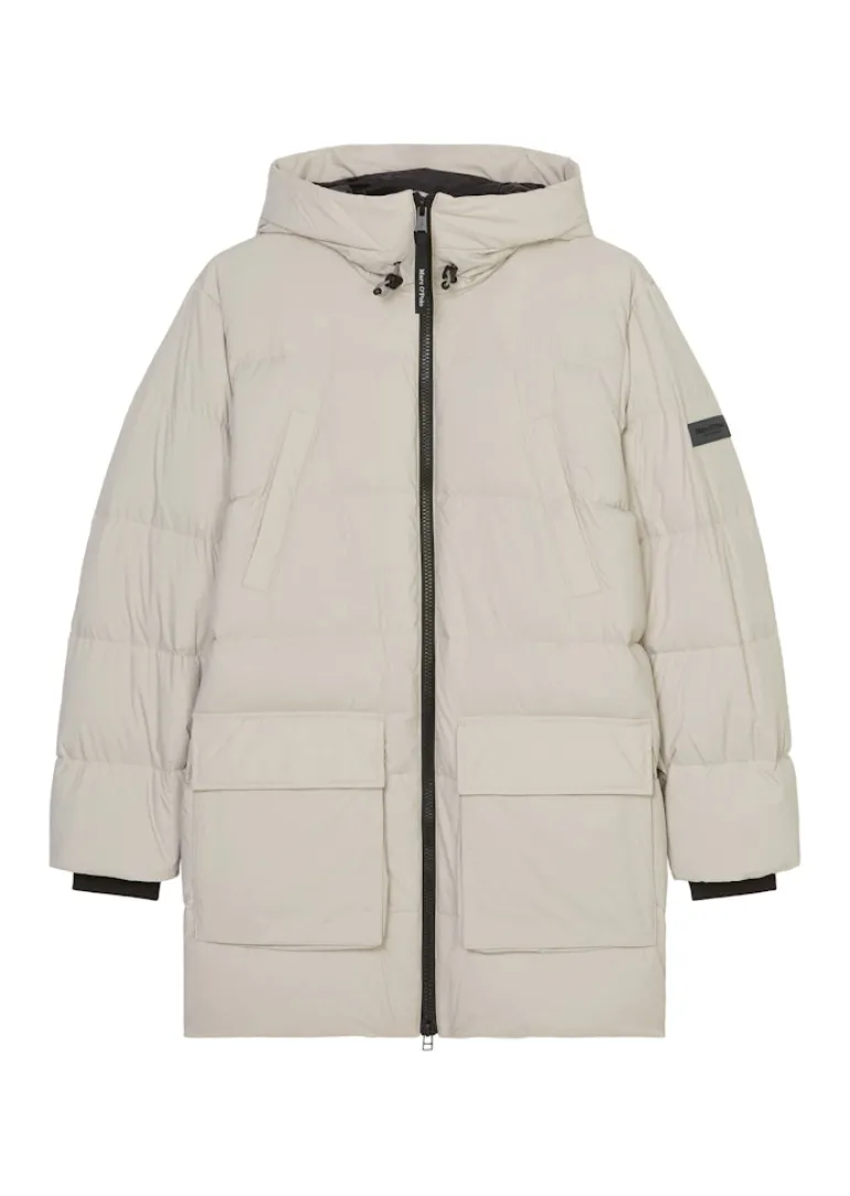 Kapuzen-Daunenjacke regular dapple gray