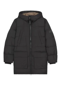 Kapuzen-Daunenjacke regular black