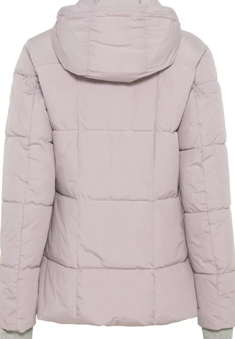 Kapuzenjacke aus recyceltem Polyester light mauve