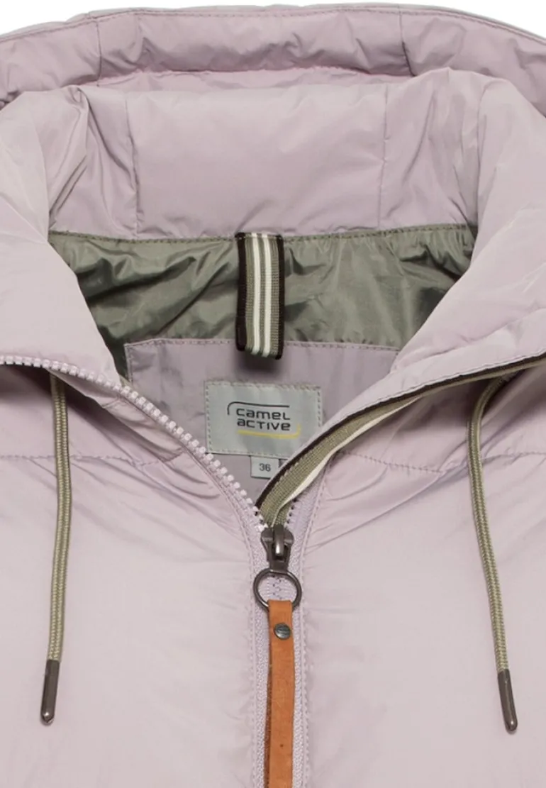 Kapuzenjacke aus recyceltem Polyester light mauve