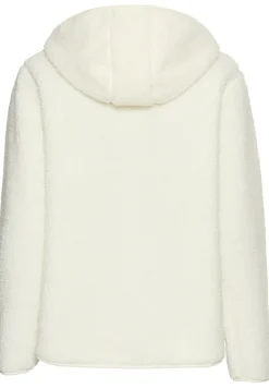 Kapuzenpullover aus Teddyfleece milk white