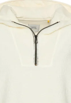 Kapuzenpullover aus Teddyfleece milk white