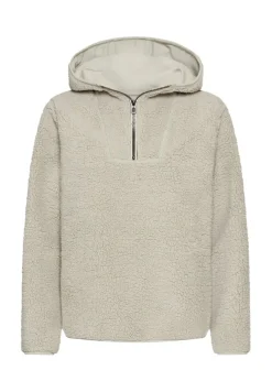 Kapuzenpullover aus Teddyfleece eukalyptus