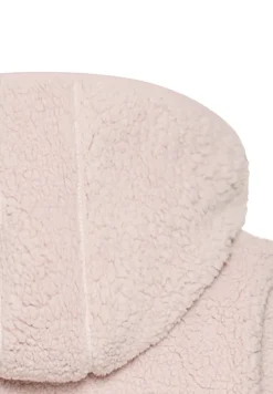 Kapuzenpullover aus Teddyfleece mauve pink