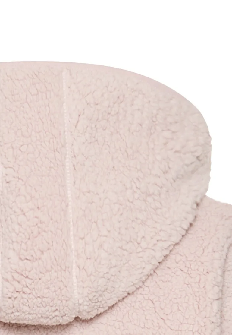 Kapuzenpullover aus Teddyfleece mauve pink