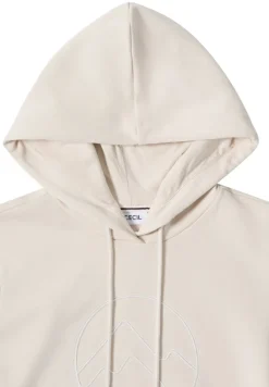Kapuzenshirt mit Stickerei light greige