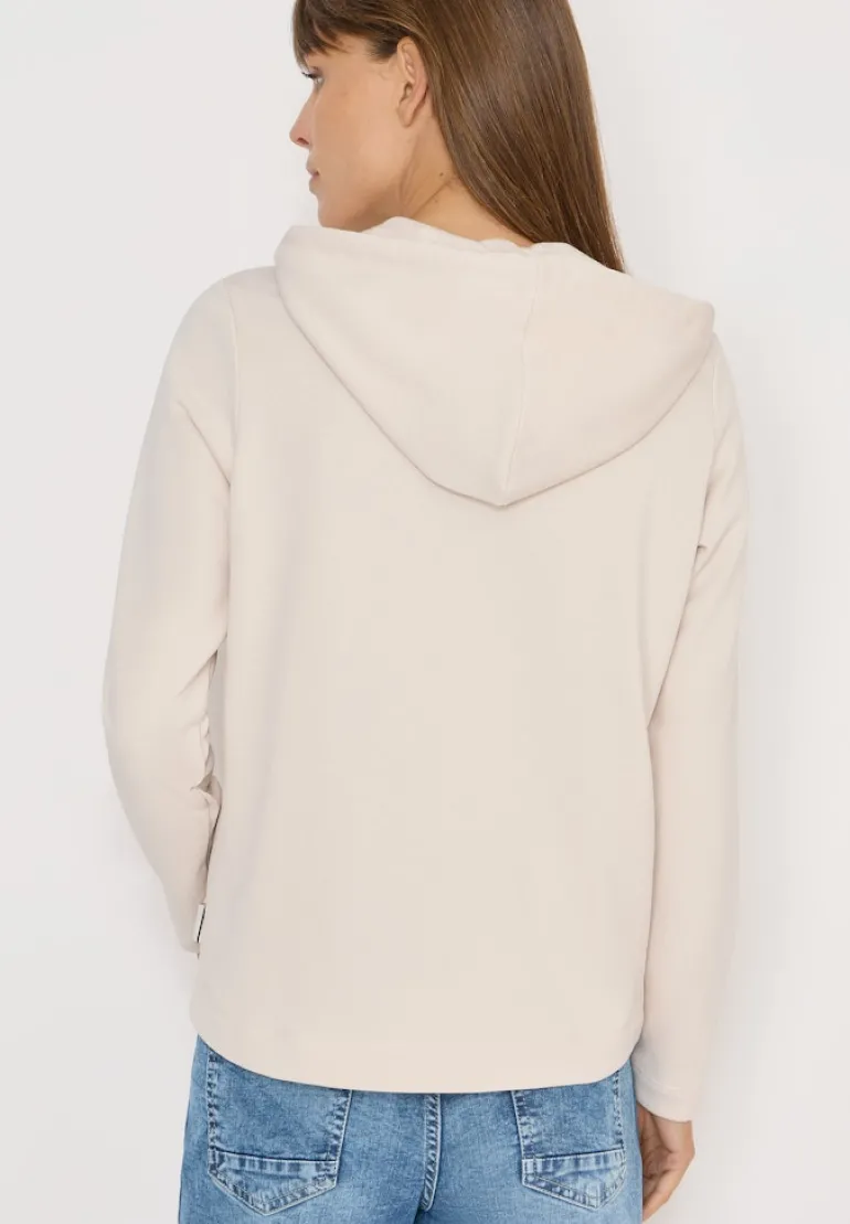 Kapuzenshirt mit Stickerei light greige