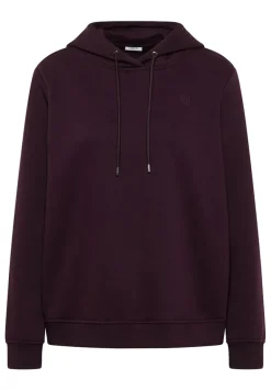 Kapuzen Sweatshirt eggplant red