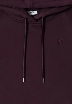 Kapuzen Sweatshirt eggplant red