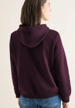 Kapuzen Sweatshirt eggplant red