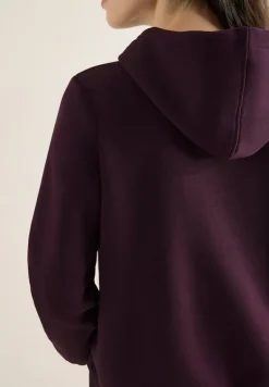 Kapuzen Sweatshirt eggplant red