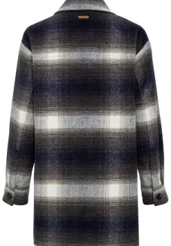 Kariertes Overshirt aus einem Baumwollmix night blue