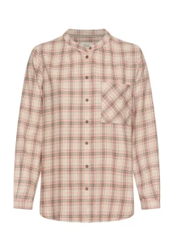 Karobluse aus Baumwollmix mauve pink check
