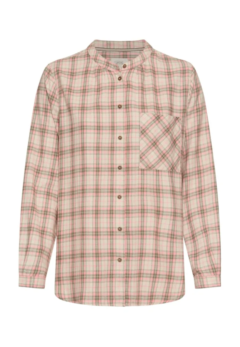 Karobluse aus Baumwollmix mauve pink check
