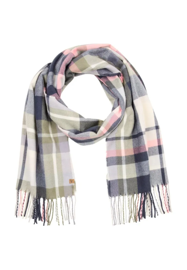 Karoschal mit Fransen night blue