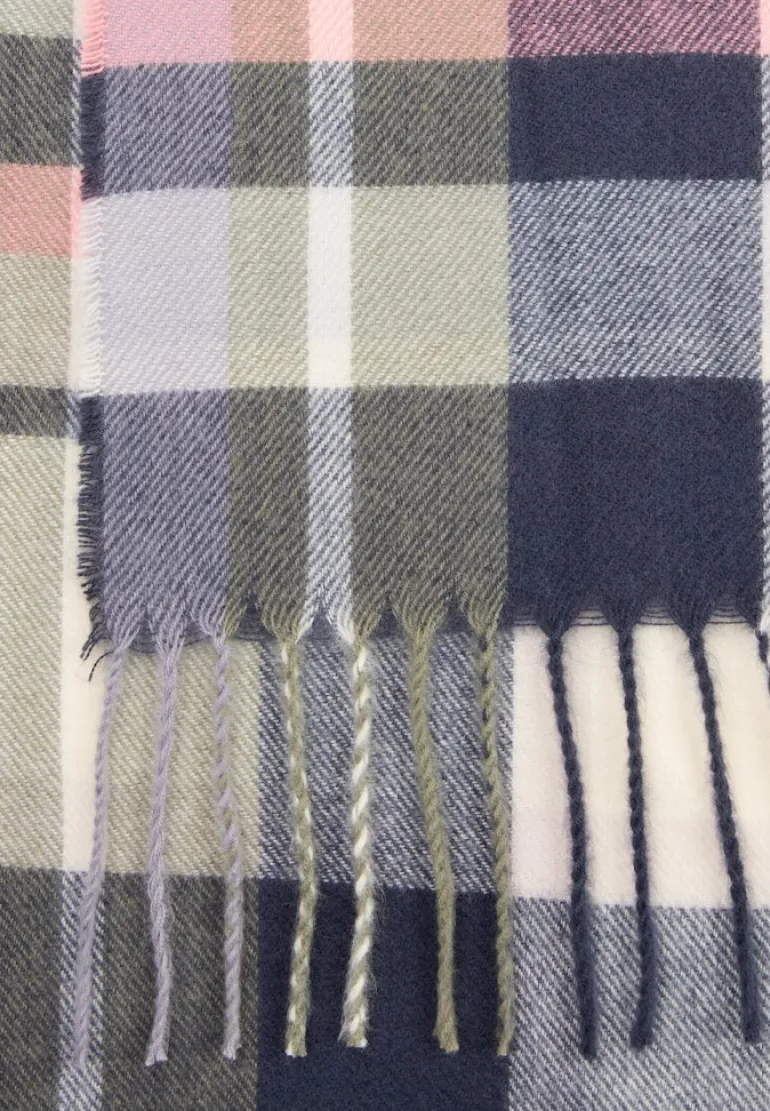 Karoschal mit Fransen night blue