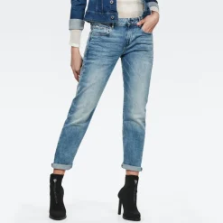 Kate Boyfriend Wmn light indigo aged