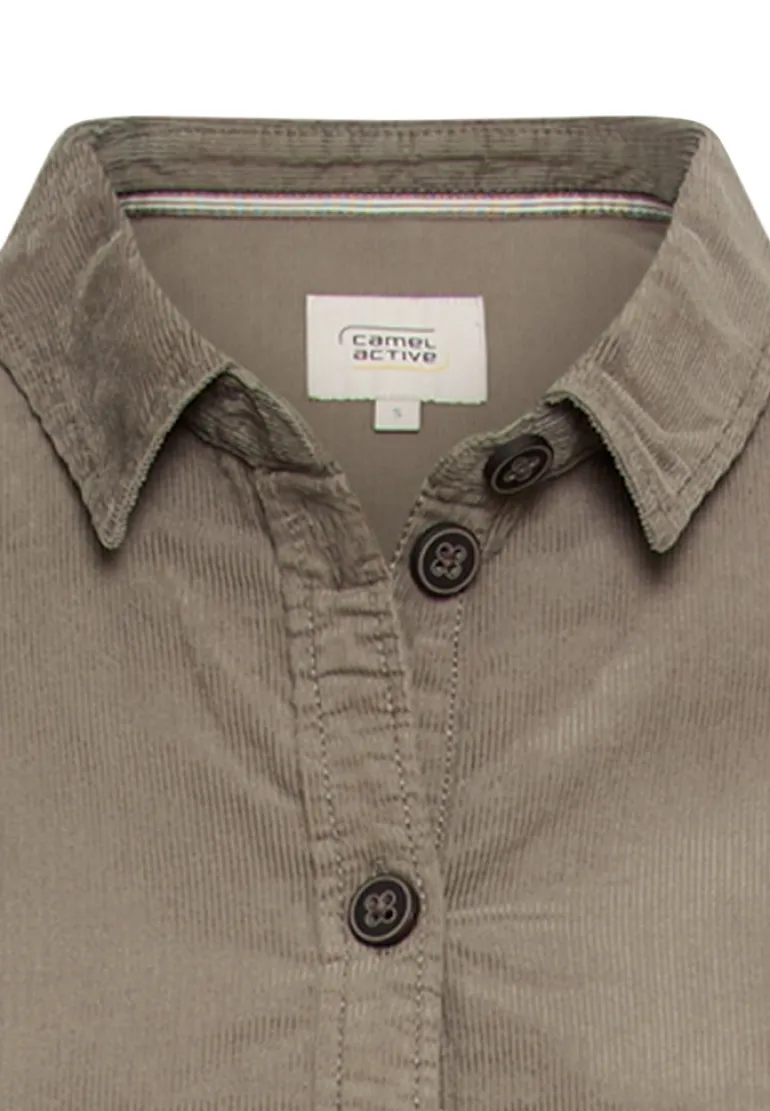 Kleid aus reiner Baumwolle shadow khaki