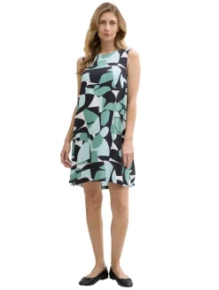 Kleid aus Viskose green dots and shapes design