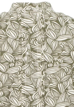 Kleid mit Allover-Print aus Baumwolle aop leaf print