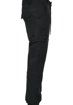 Knitted Cargo Jogging Pants black