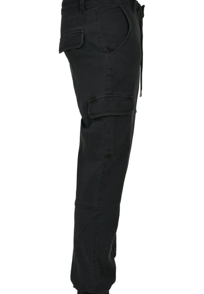 Knitted Cargo Jogging Pants black