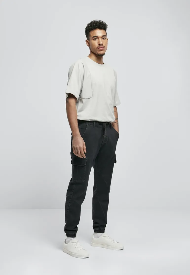 Knitted Cargo Jogging Pants black