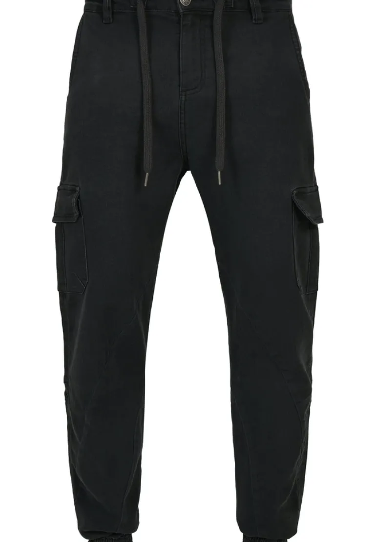 Knitted Cargo Jogging Pants black