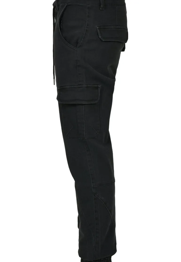 Knitted Cargo Jogging Pants black