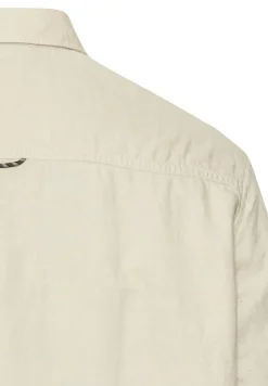 Kurzarmhemd aus einem Baumwoll-Leinenmix beige