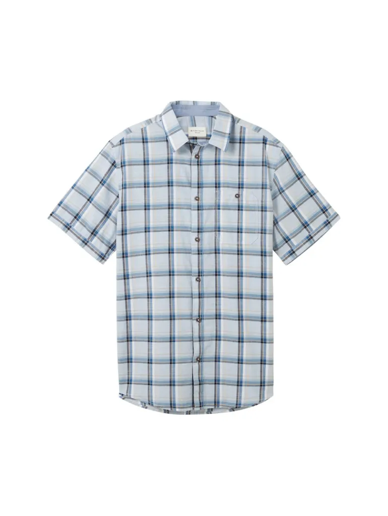 Kurzarmhemd mit Karomuster light blue multicolor check