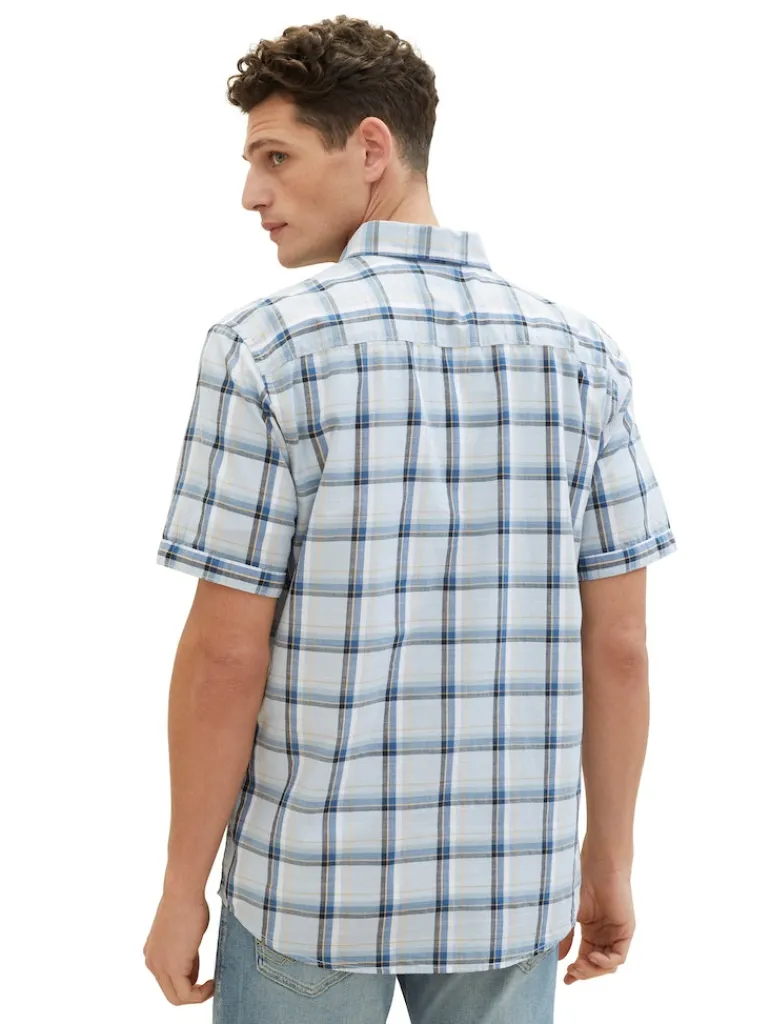 Kurzarmhemd mit Karomuster light blue multicolor check